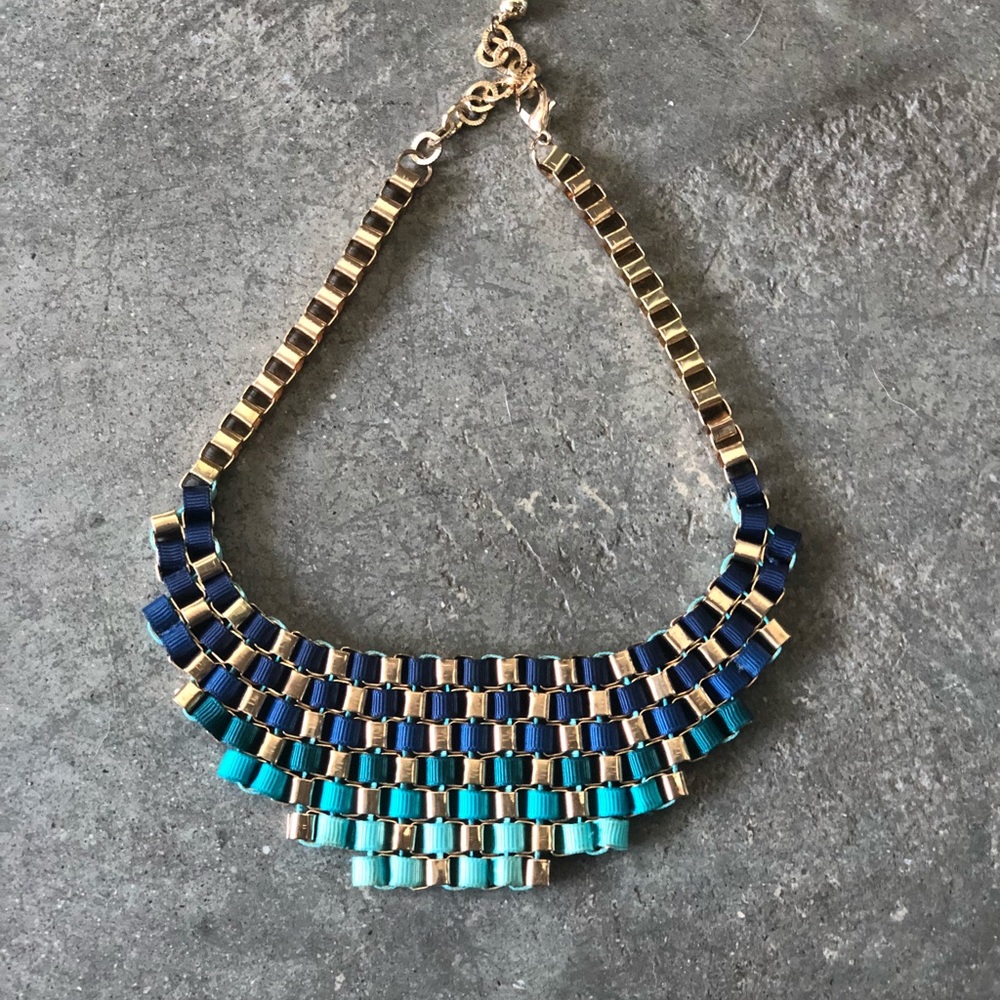 Blue & gold necklace